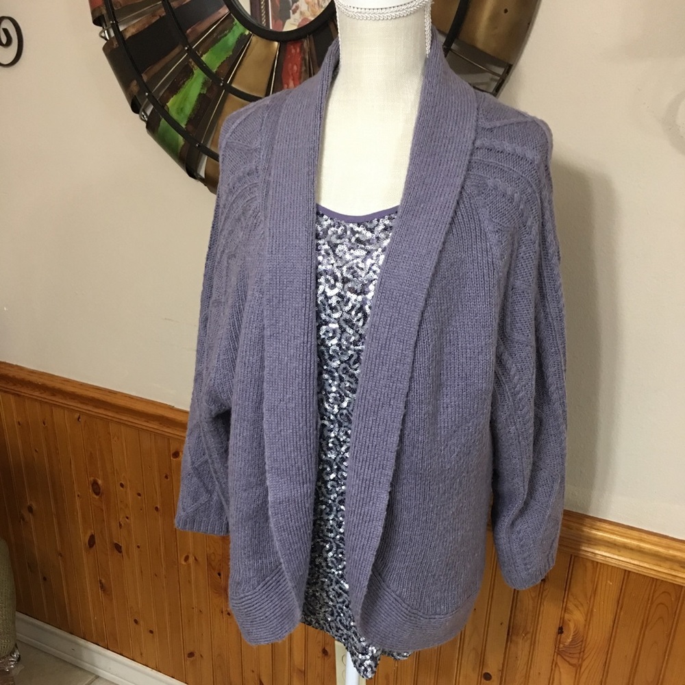 Midnight Velvet Sweater and shell